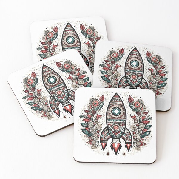 Item preview, ETHNIC PATTERNED ROCKET designed and sold by KoalaArtStudio.