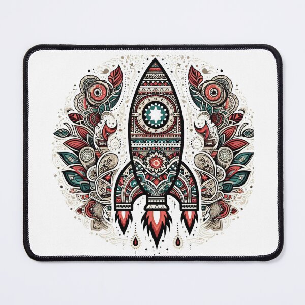 Item preview, ETHNIC PATTERNED ROCKET designed and sold by KoalaArtStudio.