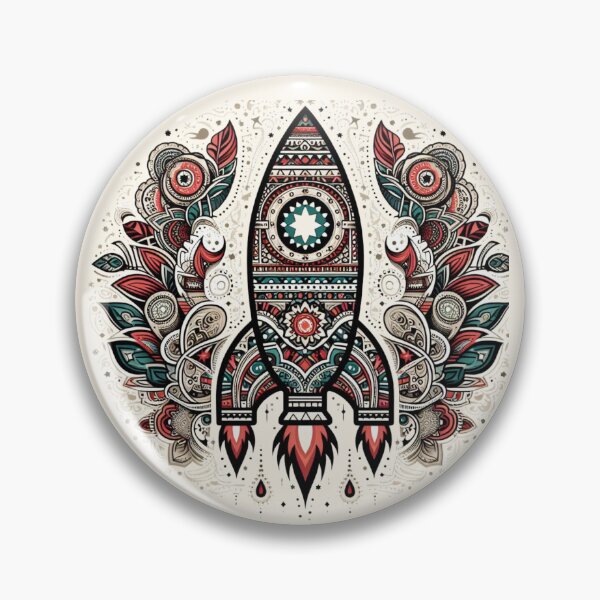 Item preview, ETHNIC PATTERNED ROCKET designed and sold by KoalaArtStudio.