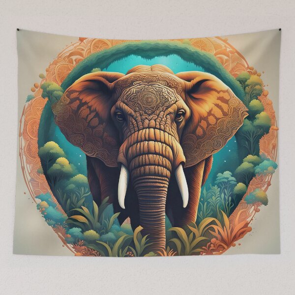 Item preview, Elephant Mandala designed and sold by Conservation Art Emporium.