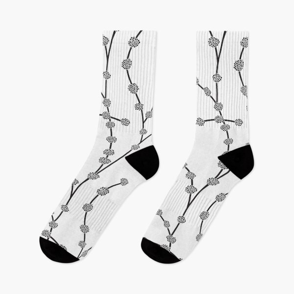 Item preview, American Beautyberry pattern black on white designed and sold by Squilla Design Studio.