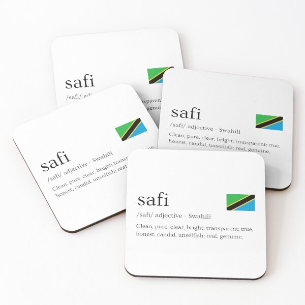 Item preview, Dictionary definition of the swahili word 'safi' designed and sold by Firikokoz.