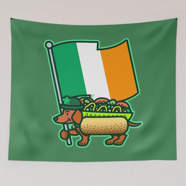 Item preview, Big Irish Flag Chicago Dog designed and sold by dangerhuskie.