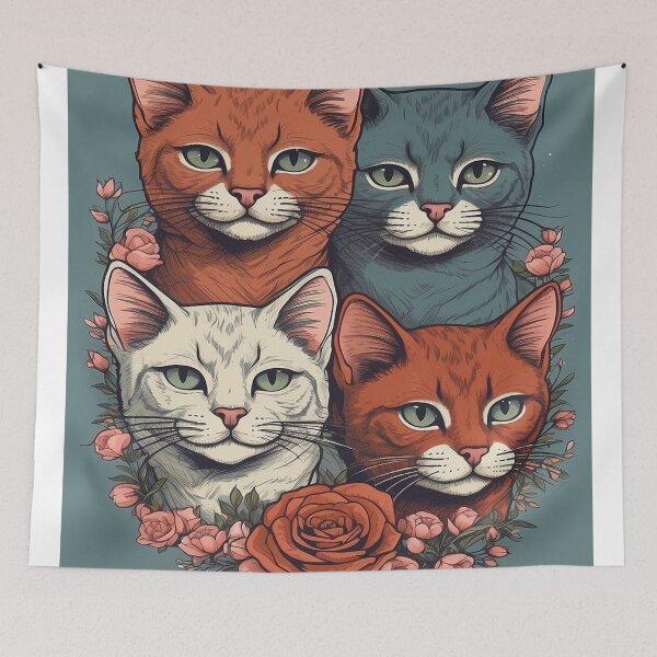 Item preview, The four cats designed and sold by saly55887.