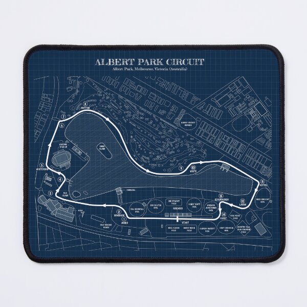 Item preview, Albert Park Circuit (Navy Blueprint) designed and sold by BGALAXY.