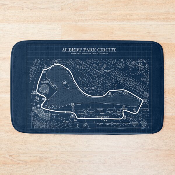 Item preview, Albert Park Circuit (Navy Blueprint) designed and sold by BGALAXY.