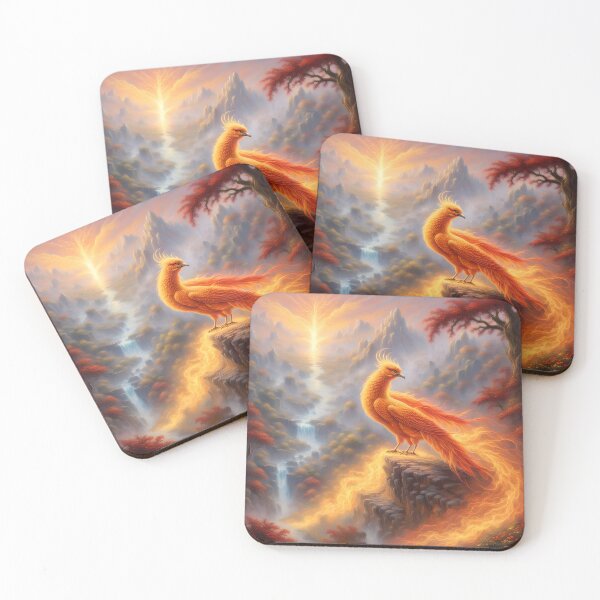 Item preview, Phoenix and waterfalls designed and sold by Conservation Art Emporium.