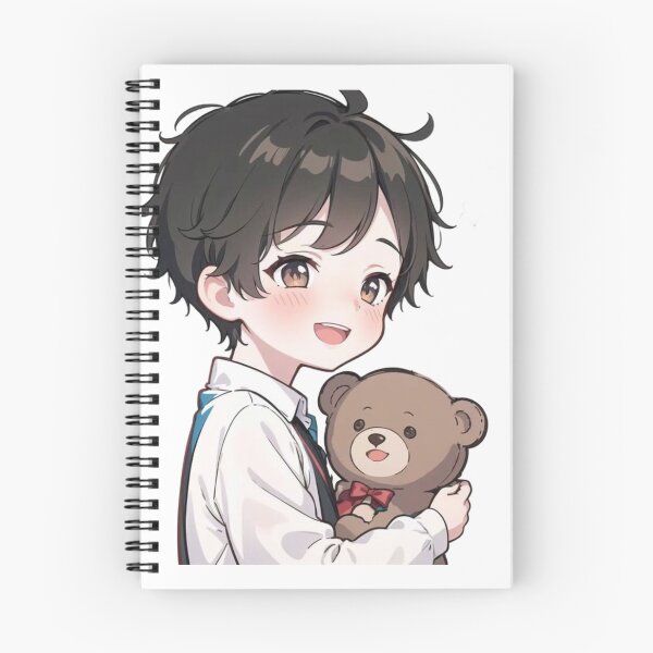 Item preview, Cute happy chibi with his teddy bear designed and sold by skzlv.
