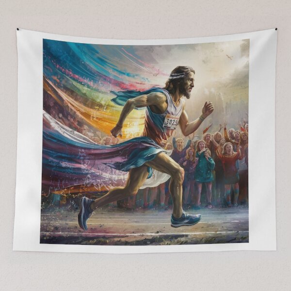 Item preview, "Christian Athlete ". Running Jesus funny  designed and sold by Obinne.