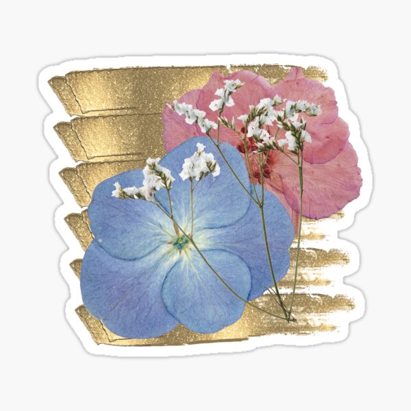 Dried Flower Press Baby’s Breath and Ferns Sticker