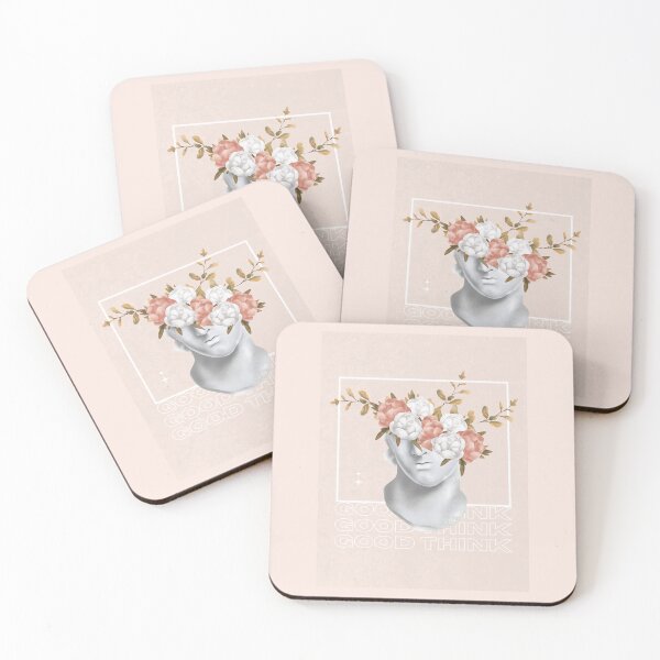 Item preview, Good Think | Sculpture Illustration | Pastel Pink Background designed and sold by RM-Journey.