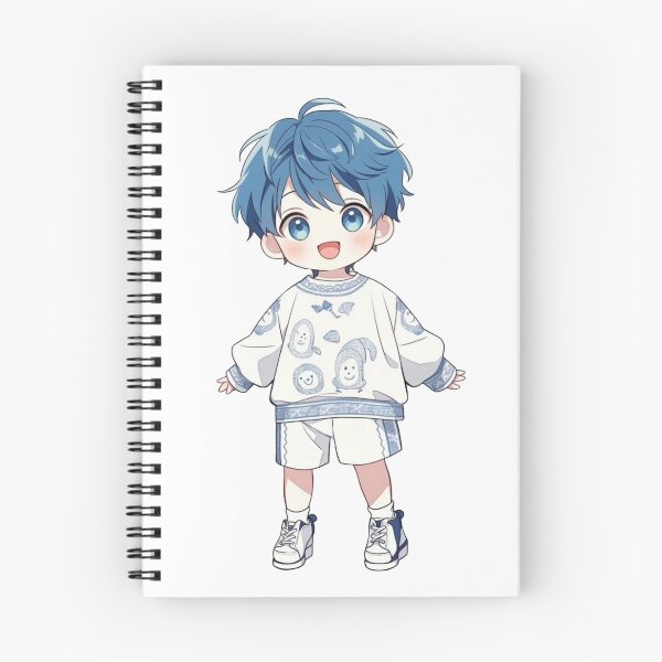 Item preview, Cute happy chibi with his hair and asul eyes designed and sold by skzlv.