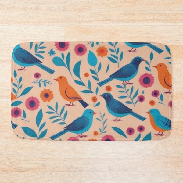Item preview, RogerPattern - "Birds and Blossoms: A Nature-Inspired Fashion Print" designed and sold by RogerPattern.