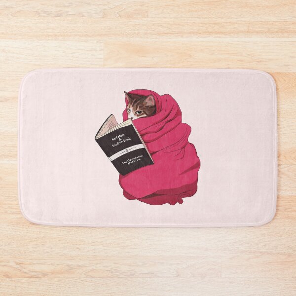 Aperçu de l'œuvre Chat lisant Karl Marx créée et vendue par daniasdesigns.