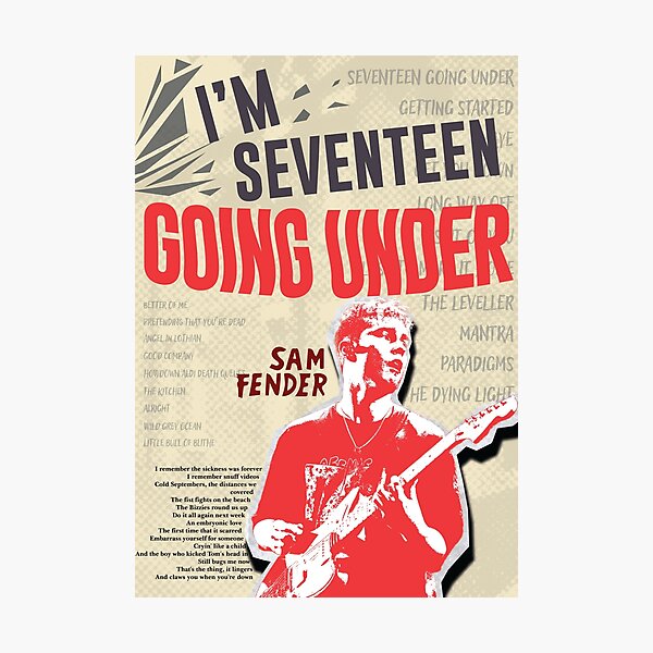 Item preview, Sam Fender Seventeen Going Under Poster designed and sold by GhastlyGhastly.