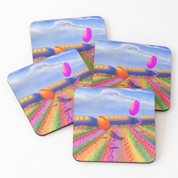 Item preview, Tulip field in Netherlands designed and sold by SheepTigerArt.