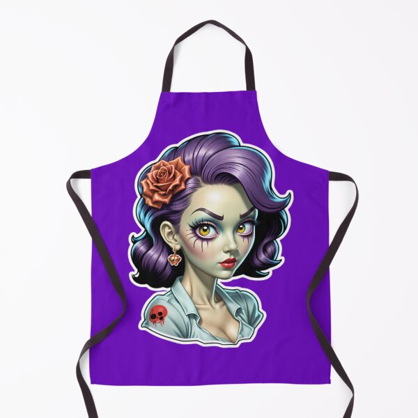 Aperçu de l'œuvre Cute Vintage Anime Zombie Pinup Girl créée et vendue par TheArtOfPat.
