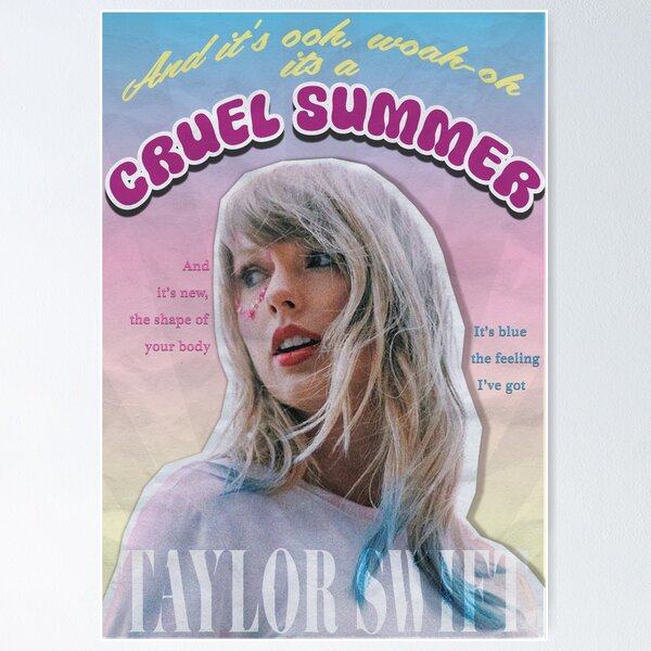 Vista previa del artículo con la obra «Taylor Swift verano cruel Póster», diseñado y vendido por GhastlyGhastly.