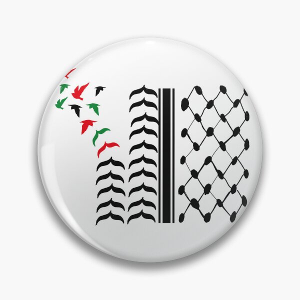 Item preview, Free Palestine! We stand with Palestine! Palestine keffiyeh with flying birds, palestine flag colors designed and sold by melektesla.