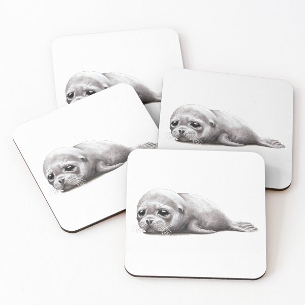 Item preview, Cute sad baby seal designed and sold by WildernessTints.