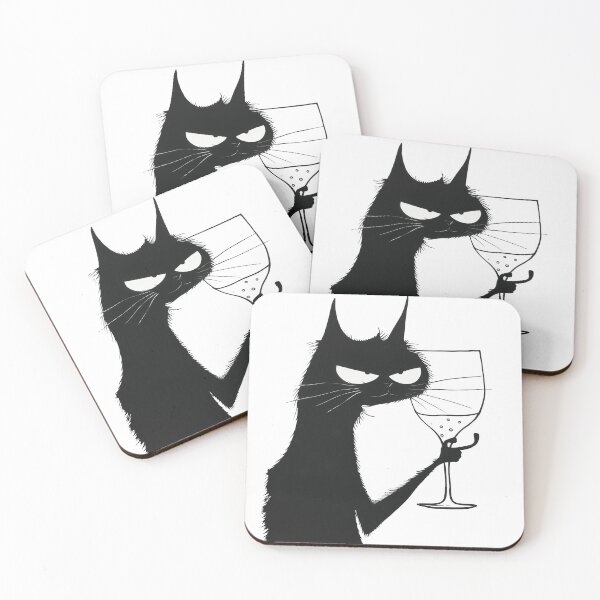 Item preview, Cat Wine designed and sold by TilesHQ.