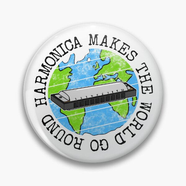 Item preview, Harmonica Makes The World Go Round, Hamonicist Earth Day designed and sold by doodlerob.