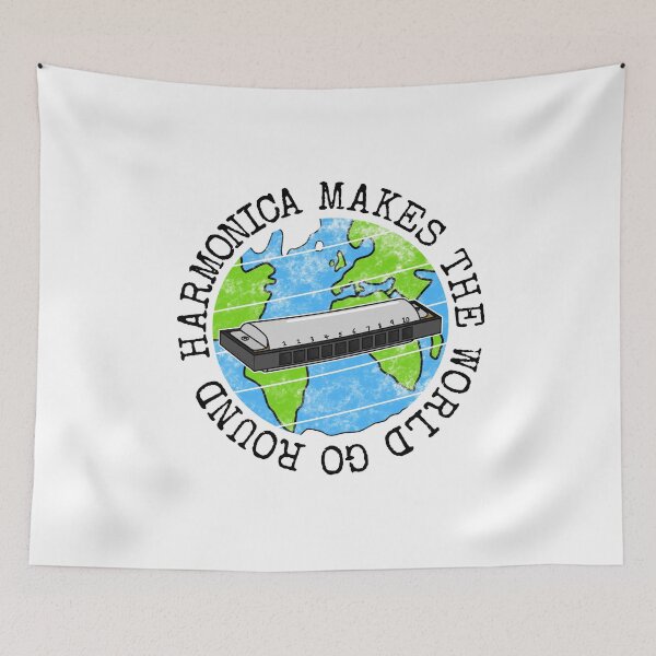 Item preview, Harmonica Makes The World Go Round, Hamonicist Earth Day designed and sold by doodlerob.