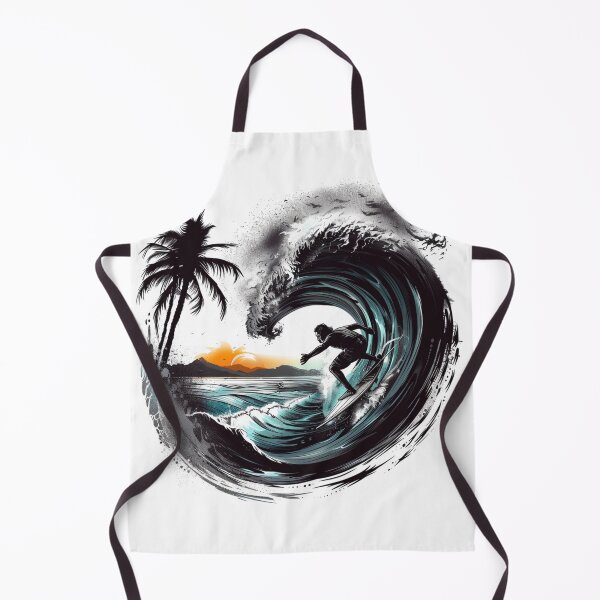 Item preview, Monochrome with Subtle Colour Surfing Design 4 of 5 designed and sold by Jenson Major.