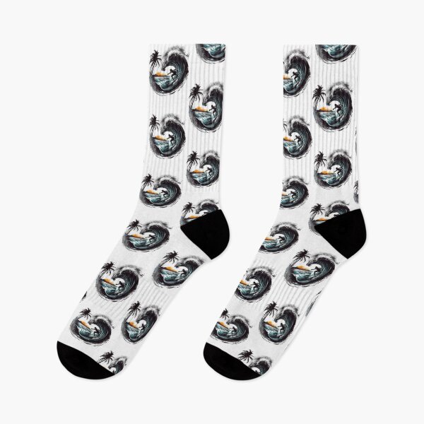 Item preview, Monochrome with Subtle Colour Surfing Design 4 of 5 designed and sold by Jenson Major.
