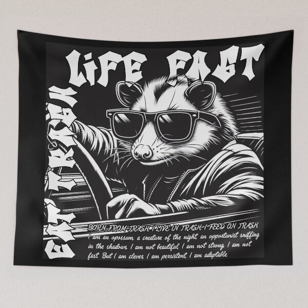 Item preview, Live Fast! Eat Trash! designed and sold by Echonn.