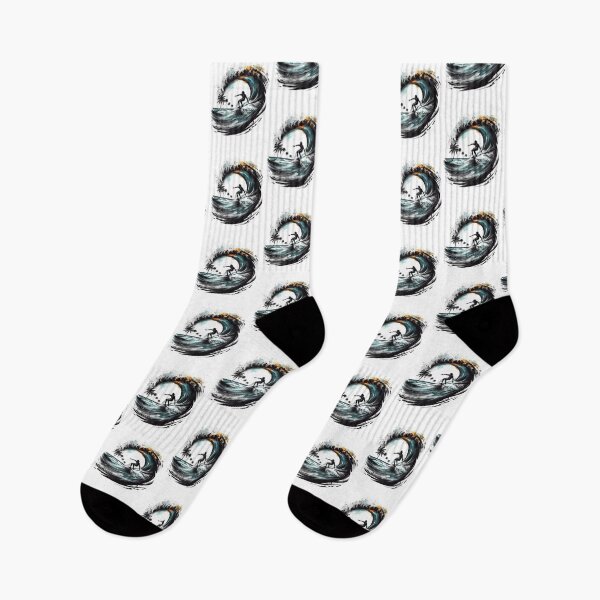 Item preview, Monochrome with Subtle Colour Surfing Design 5 of 5 designed and sold by Jenson Major.