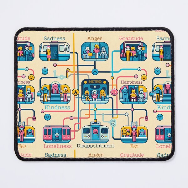 Item preview, METRO CITY MAP OF EMOTIONS  designed and sold by ElyKay.
