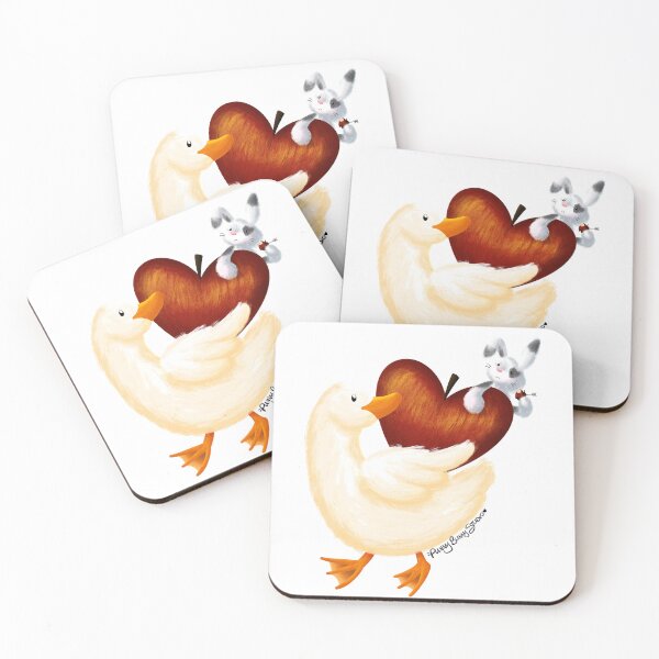 Item preview, Off the Record Duck & Bunny Friends designed and sold by punnybunnystudio.