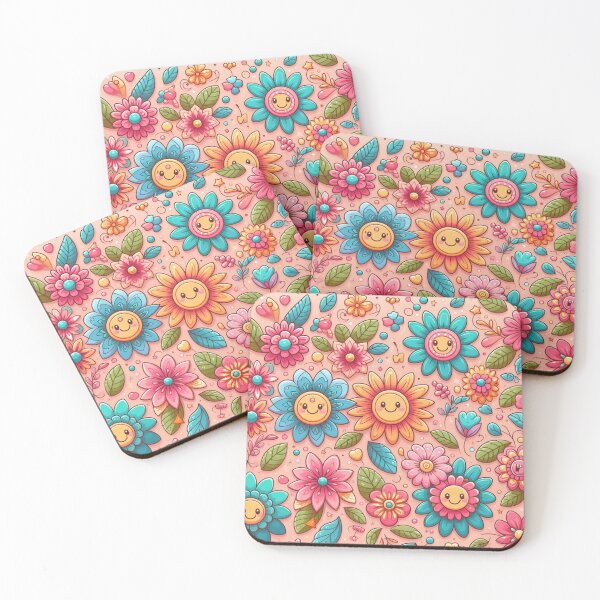 Item preview, Colorful flowers pattern  designed and sold by Coollzone.