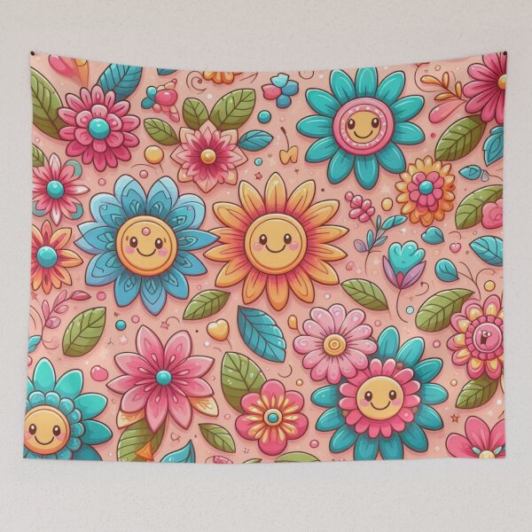 Item preview, Colorful flowers pattern  designed and sold by Coollzone.