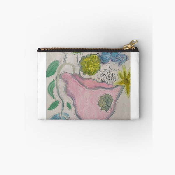 Item preview, Pink vase with flowers  designed and sold by ArtbyColleen.
