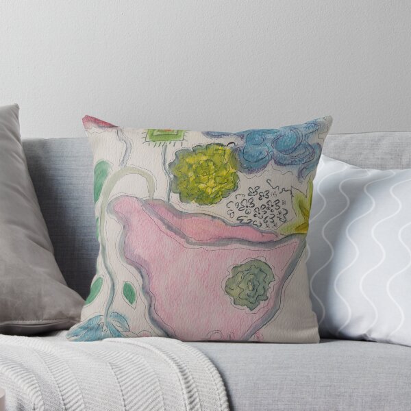 Item preview, Pink vase with flowers  designed and sold by ArtbyColleen.