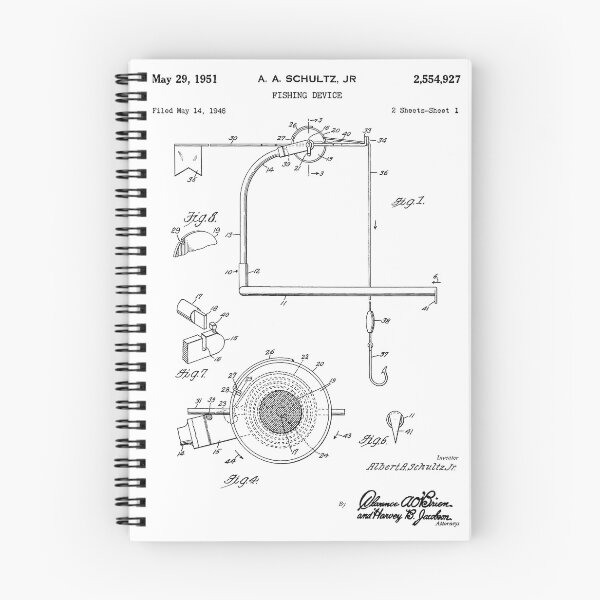 Item preview, Fishing Device Vintage Patent Art White Background designed and sold by Peek-Designs.