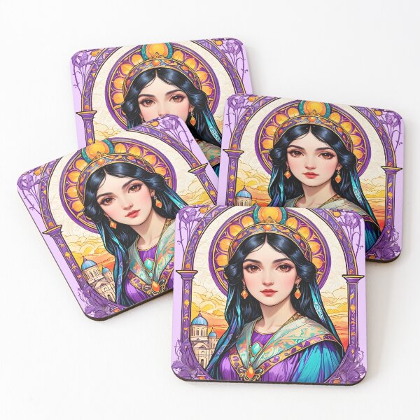 Item preview, Empress Theodora of Byzantium retro vintage floral design designed and sold by BorgSpareParts.