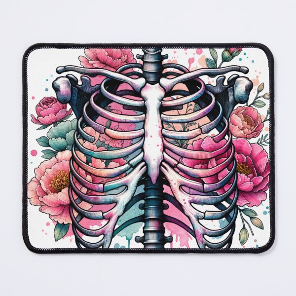 Item preview, Skeleton Rib Bones Flowers Ribcake Floral Scary deign designed and sold by myrll.