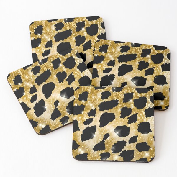 Item preview, gold foil gillter clean sparkiles gold foil gillter clean sparkiles leopard print pattern--tile, painting, poster, photo, fashion print pattern designed and sold by brokenpones.
