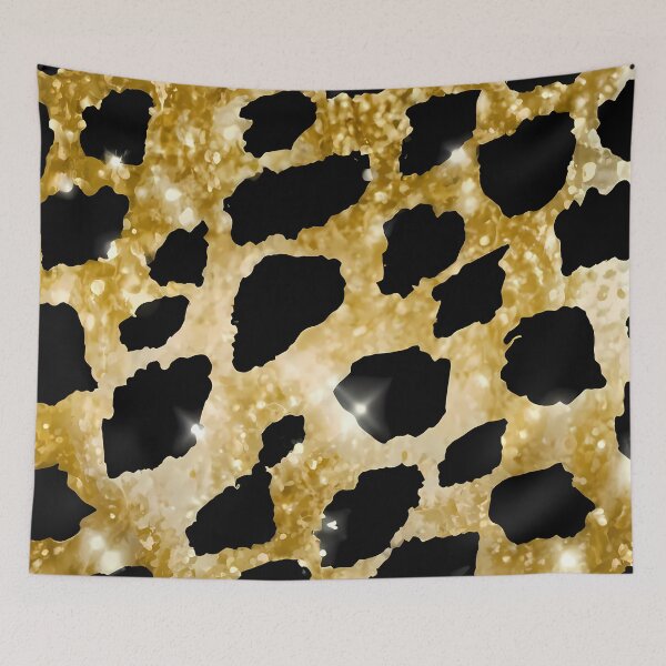 Item preview, gold foil gillter clean sparkiles gold foil gillter clean sparkiles leopard print pattern--tile, painting, poster, photo, fashion print pattern designed and sold by brokenpones.