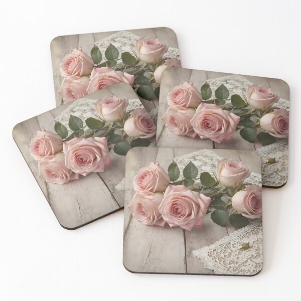 Item preview, Shabby Chic Vignette Pink Roses Lace designed and sold by SloganExpress.