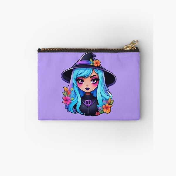 Item preview, cute kawaii witch with blue hair designed and sold by Cosmicreations1.
