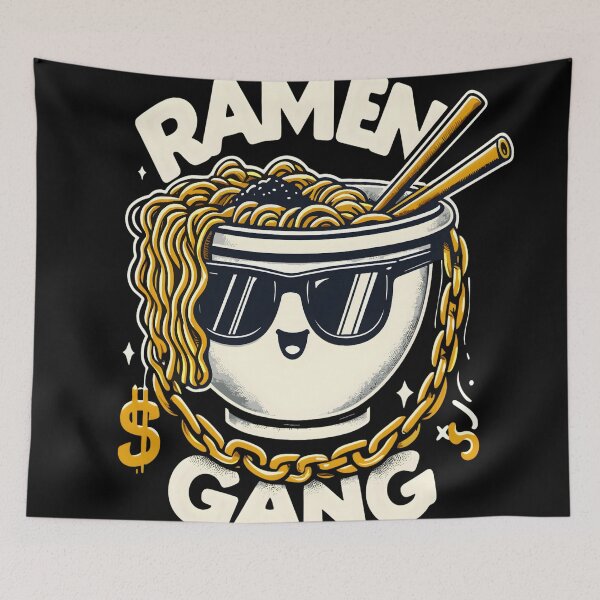 Item preview, Ramen Gang Funny Noodle Bowl designed and sold by KitonicTees.