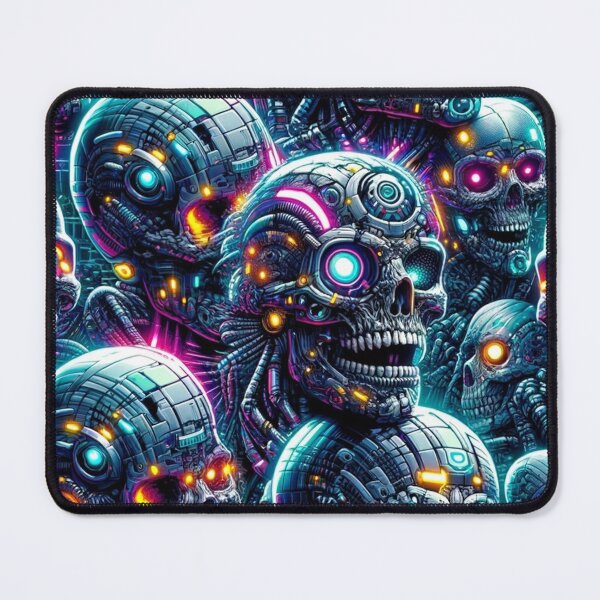 Item preview, Cyberpunk Skulls Pattern Print designed and sold by PinUpPizzazz.