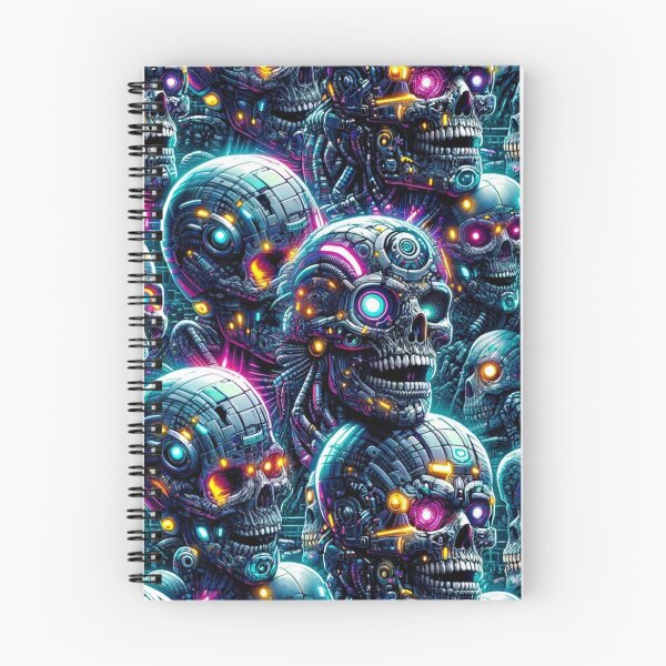 Item preview, Cyberpunk Skulls Pattern Print designed and sold by PinUpPizzazz.