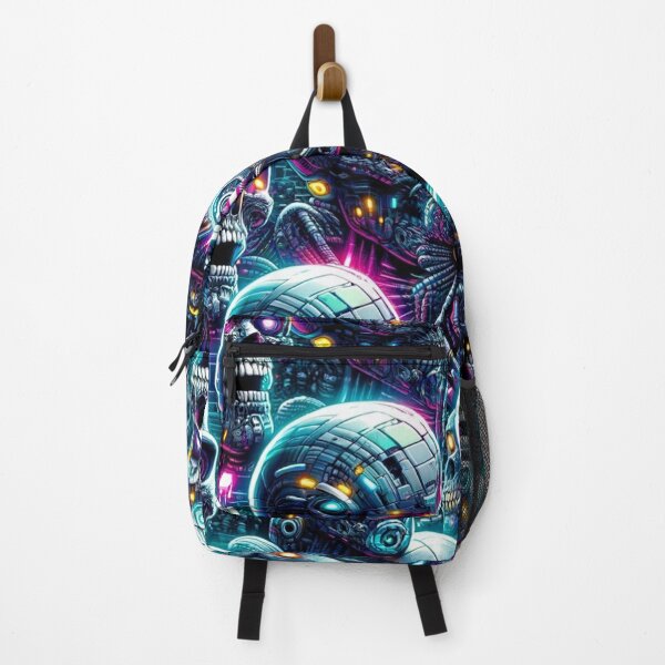 Item preview, Cyberpunk Skulls Pattern Print designed and sold by PinUpPizzazz.