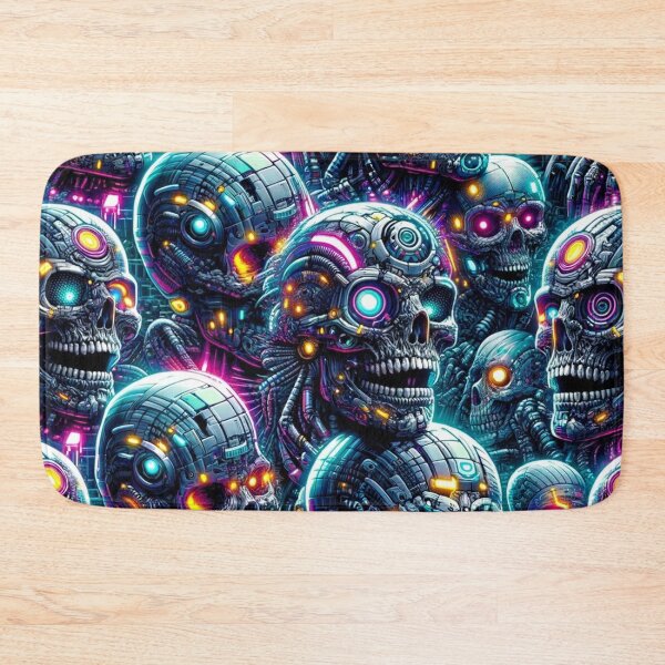 Item preview, Cyberpunk Skulls Pattern Print designed and sold by PinUpPizzazz.