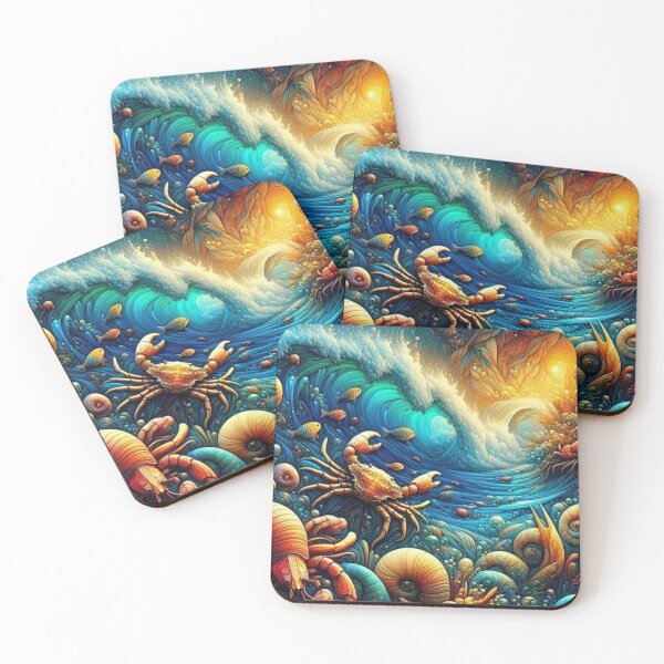 Item preview, Feeding frenzy at sunset designed and sold by seahorse crossing.